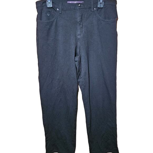 Black Jeans with Rhinestone Pockets Size 14 - Picture 1 of 4